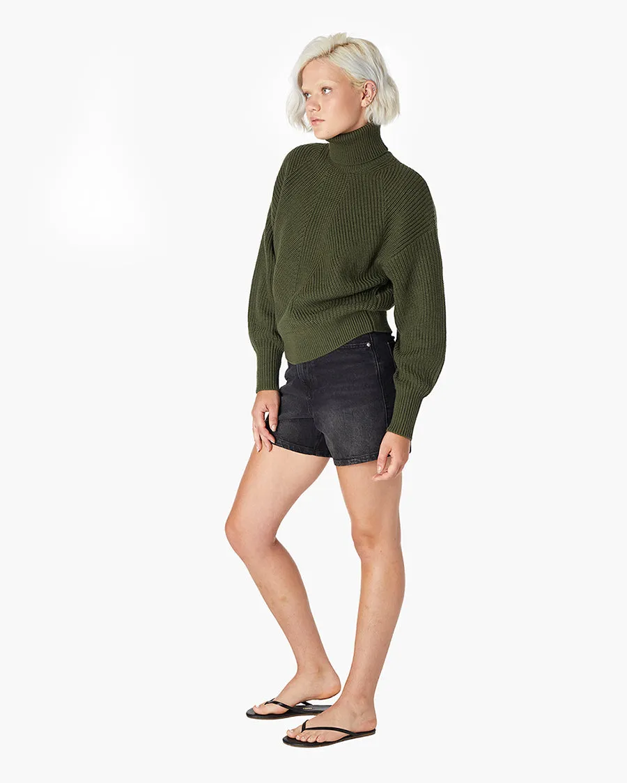 Merino Knit Turtleneck - Moss sold by TKEES product image thumbnail 2