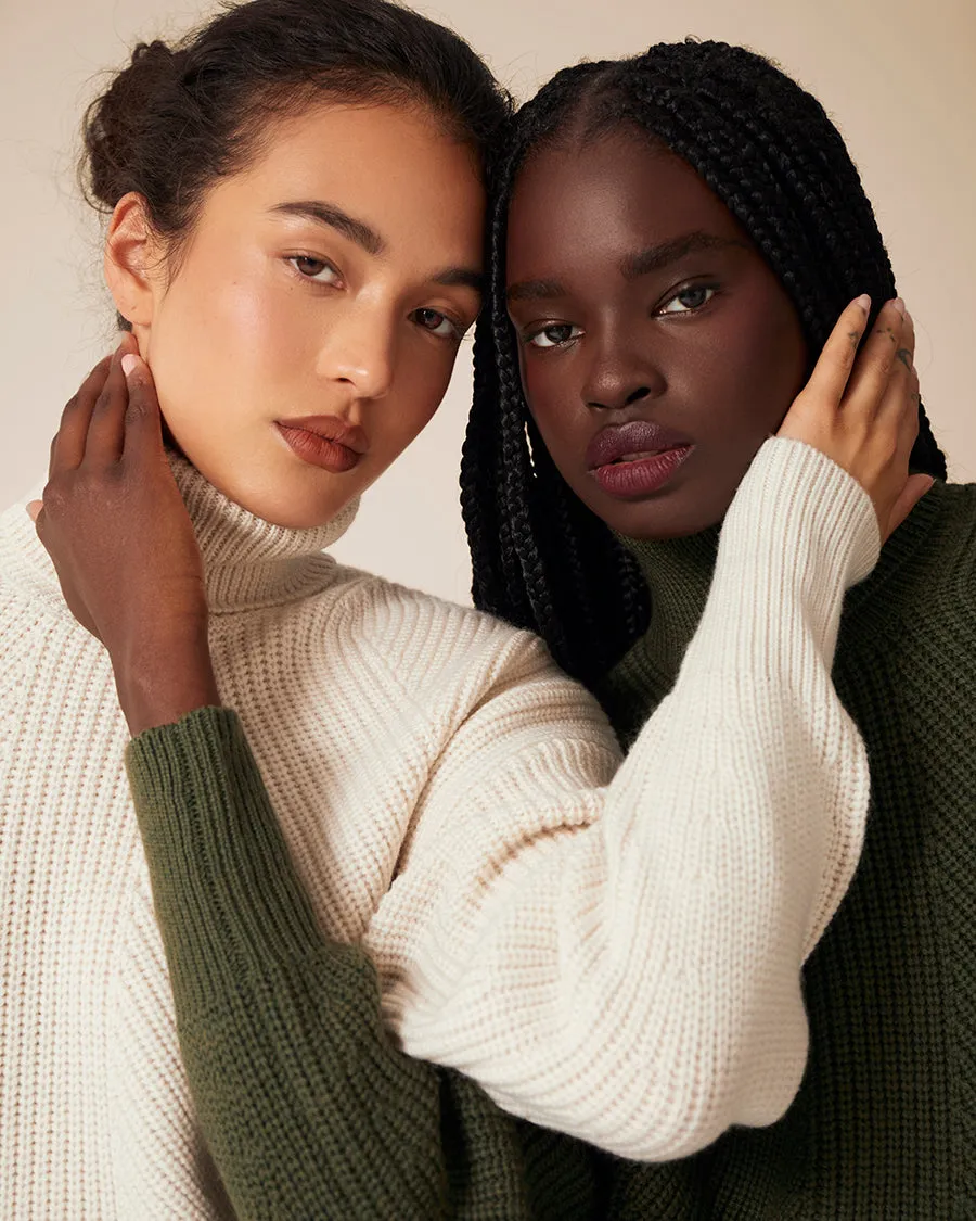 Merino Knit Turtleneck - Cream sold by TKEES product image thumbnail 5