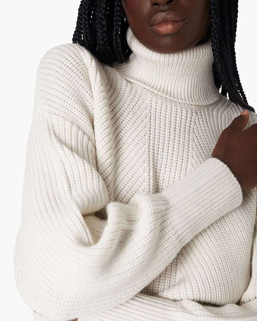 Merino Knit Turtleneck - Cream sold by TKEES product image thumbnail 4