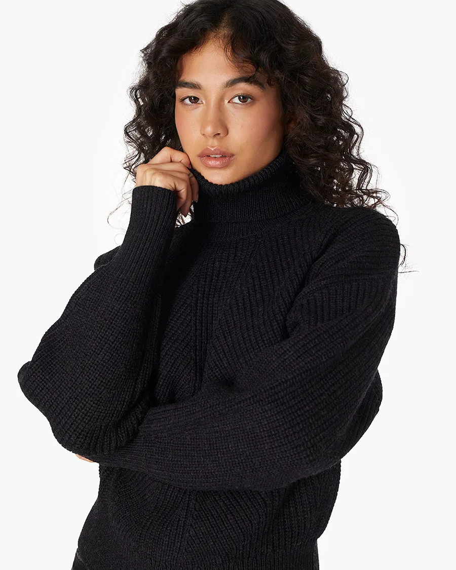 Merino Knit Turtleneck - Black sold by TKEES product image thumbnail 4