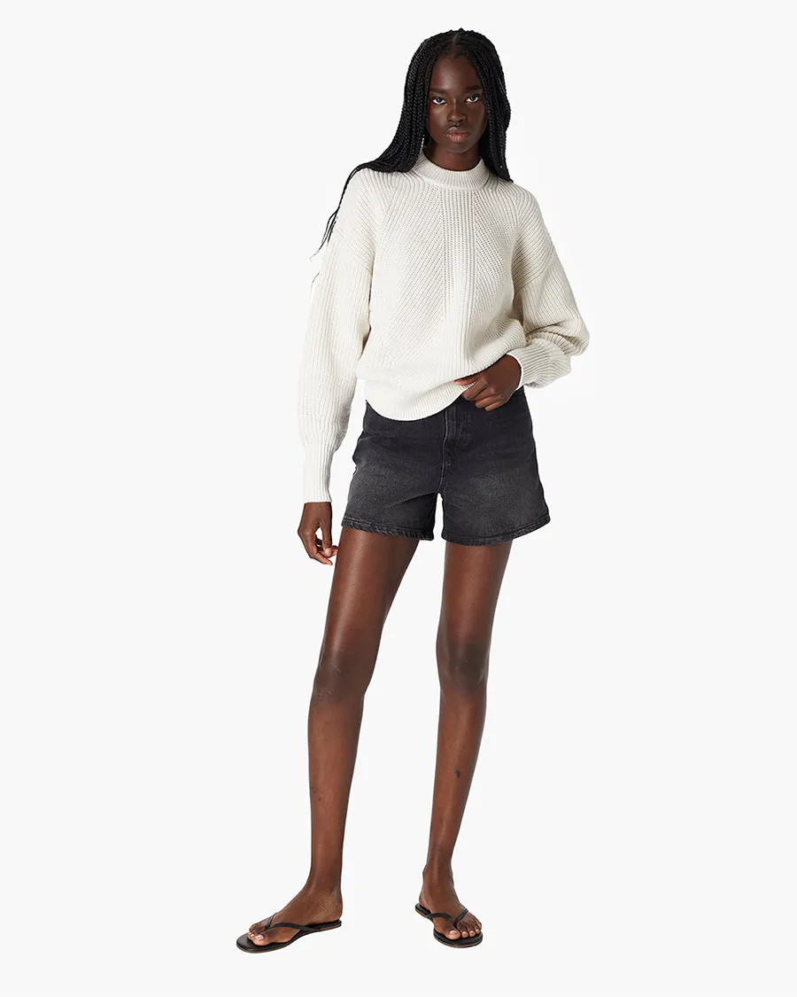 Merino Knit Crewneck - Cream sold by TKEES