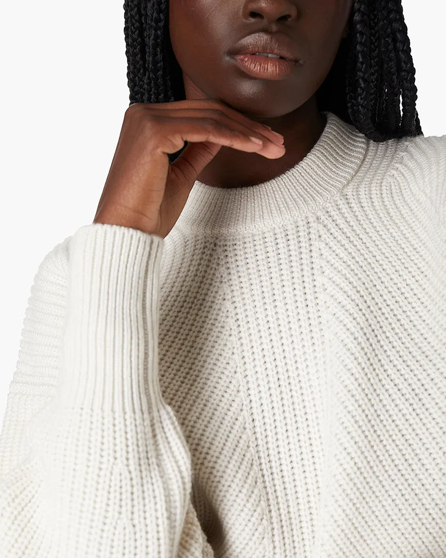 Merino Knit Crewneck - Cream sold by TKEES product image thumbnail 4