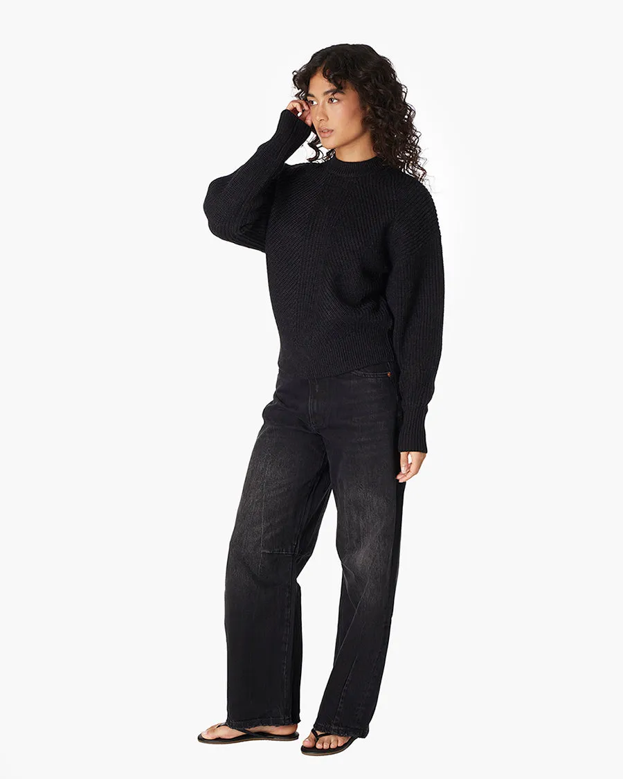 Merino Knit Crewneck - Black sold by TKEES product image thumbnail 2