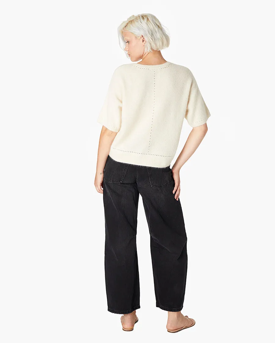 Softest Sweater Tee - Cream sold by TKEES product image thumbnail 3