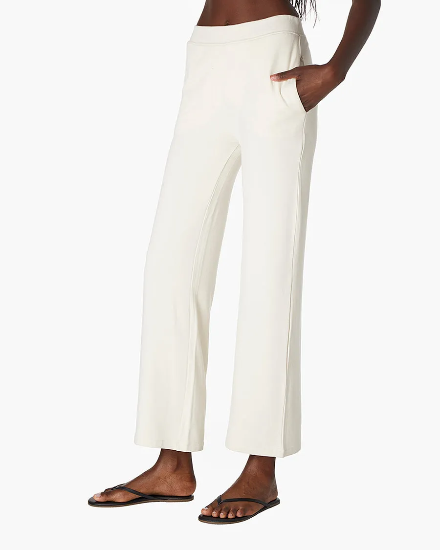 French Terry Wide Leg Pant - Cream sold by TKEES product image thumbnail 3