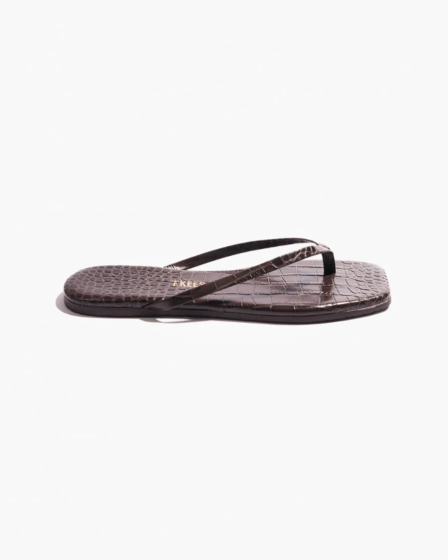 Square Toe Lily Croc - Carob sold by TKEES product image thumbnail 2