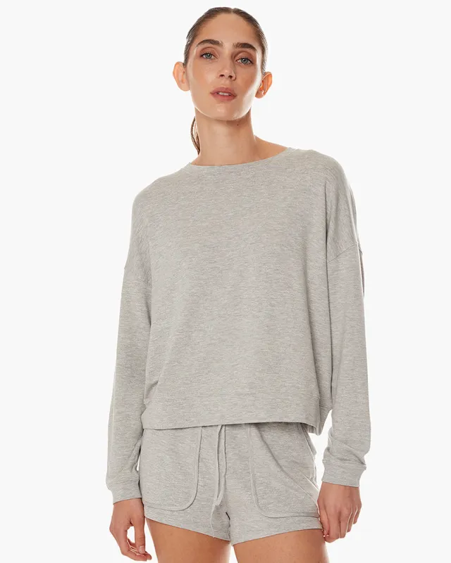 Coucher de Soleil Crew - Heather Grey sold by TKEES