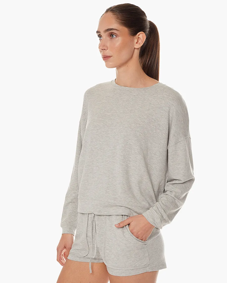 Coucher de Soleil Crew - Heather Grey sold by TKEES product image thumbnail 2