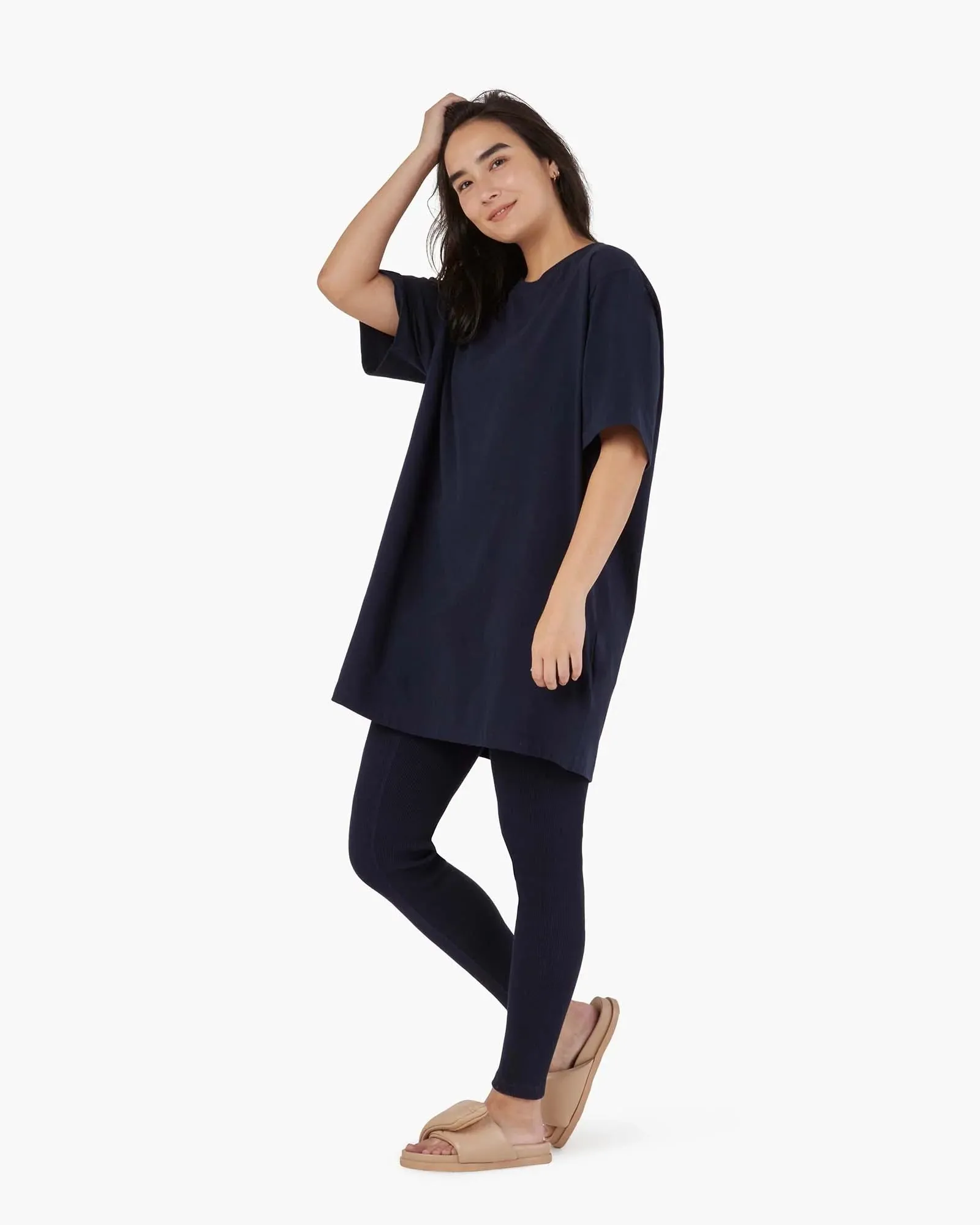 Oversized Tee - Midnight Navy sold by TKEES product image thumbnail 3