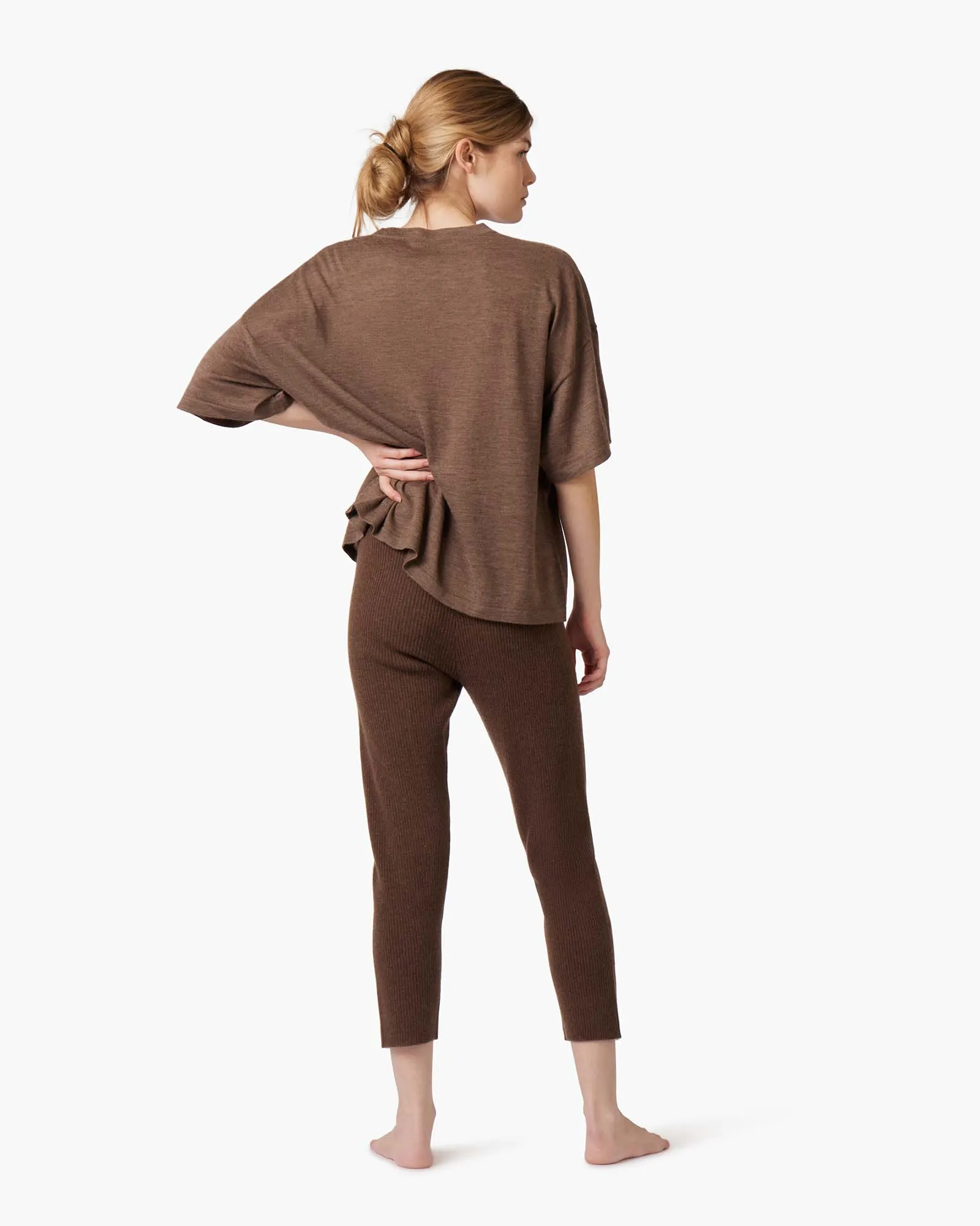 Ribbed Legging - Brown sold by TKEES product image thumbnail 4