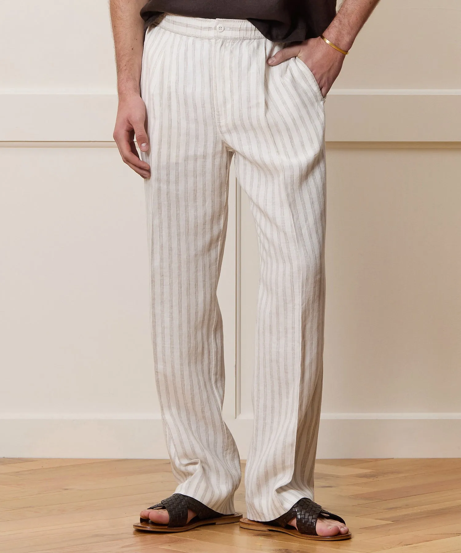 Relaxed Linen Leisure Pant sold by Todd Snyder product image thumbnail 2