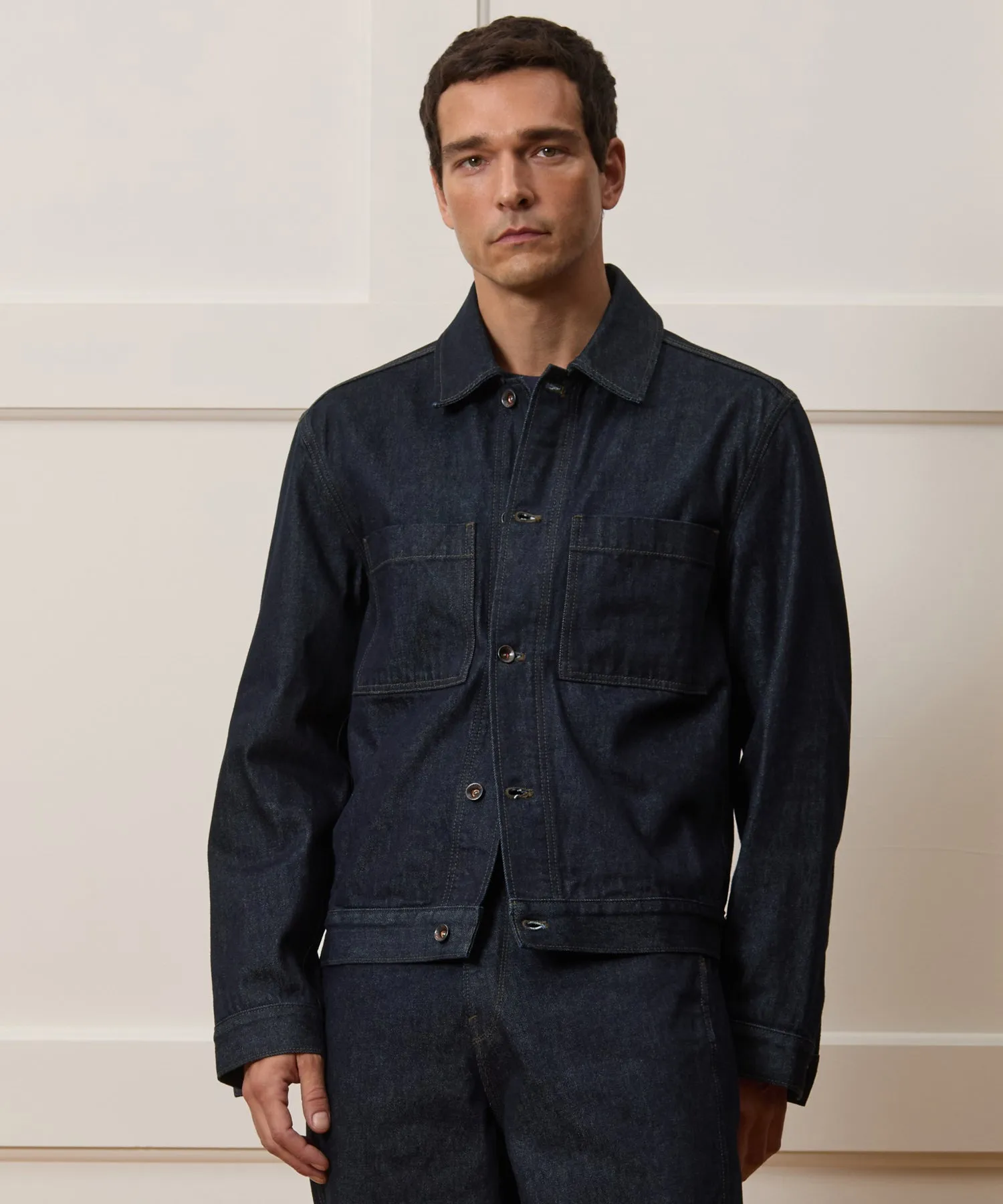 Boxy Denim Jacket sold by Todd Snyder product image thumbnail 2