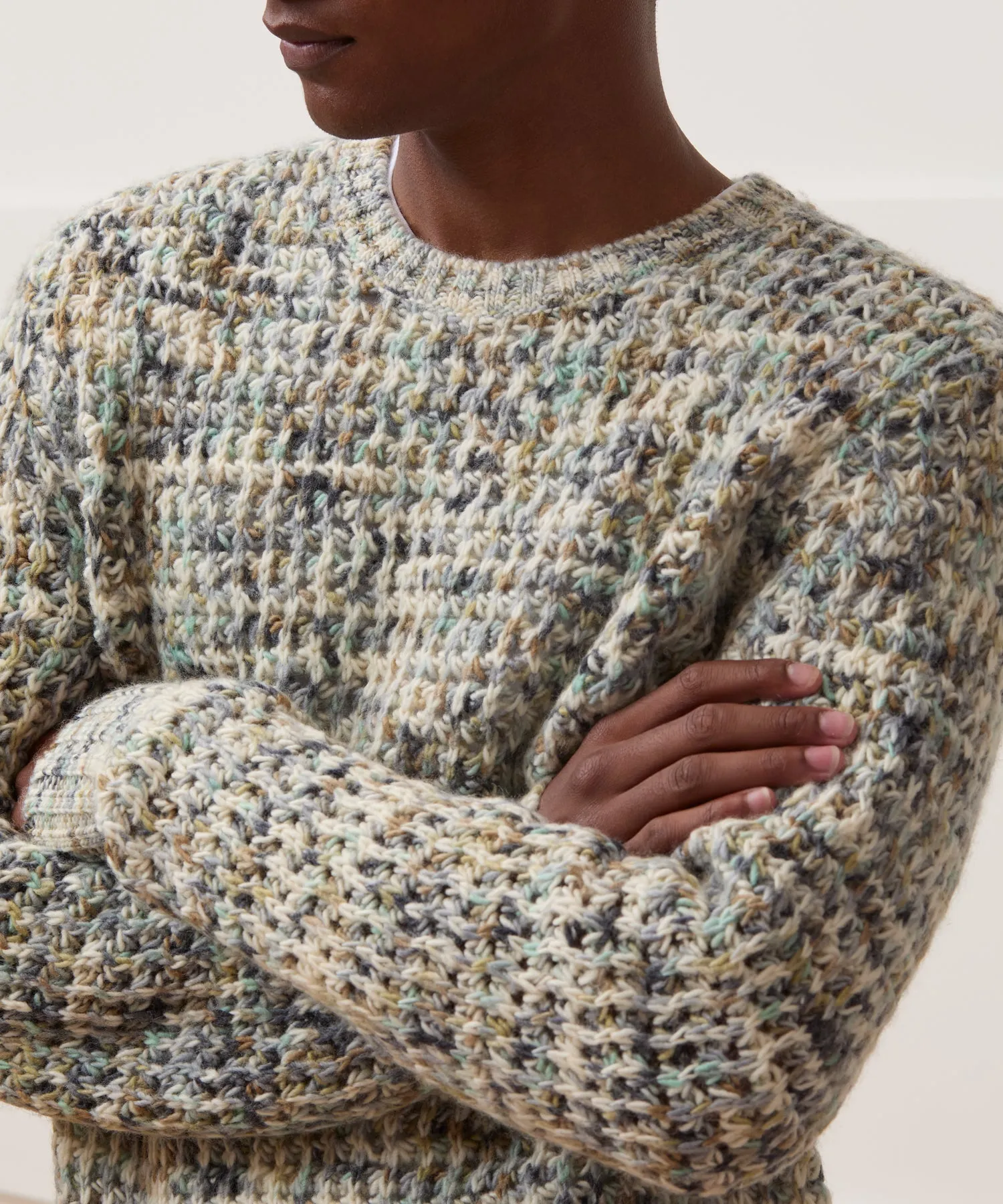 Wool Spacedye Crewneck Sweater sold by Todd Snyder product image thumbnail 4