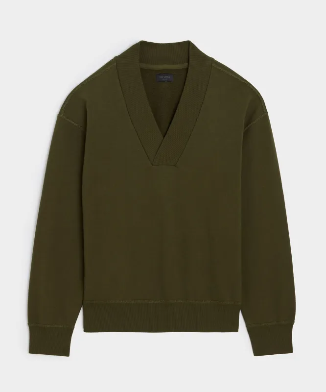 Relaxed Portuguese Terry V-Neck Sweatshirt sold by Todd Snyder