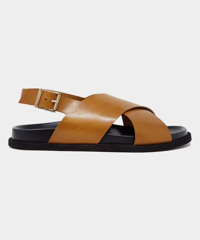 Armando Cabral Manjak Leather Sandal in Caramel sold by Todd Snyder