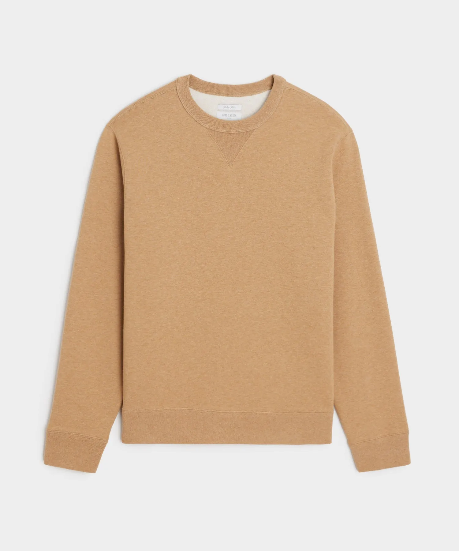 Cotton-Camelhair Fleece Sweatshirt in Camel sold by Todd Snyder