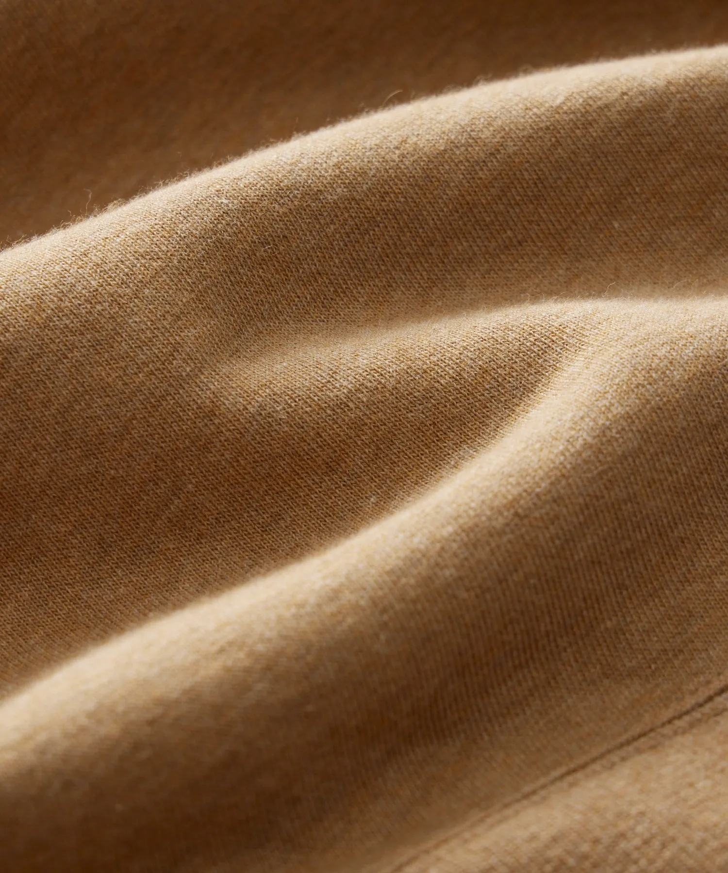 Cotton-Camelhair Fleece Sweatshirt in Camel sold by Todd Snyder product image thumbnail 3