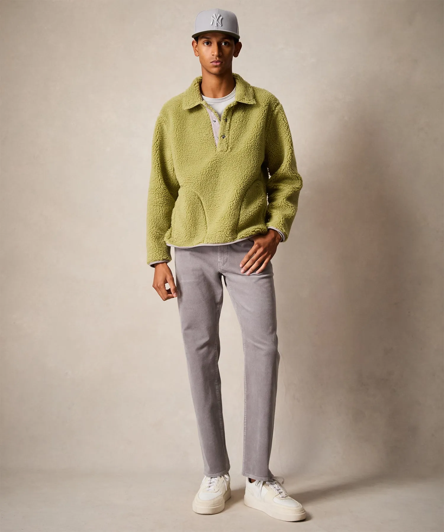 Sherpa Snap Pullover in Limeade sold by Todd Snyder product image thumbnail 2