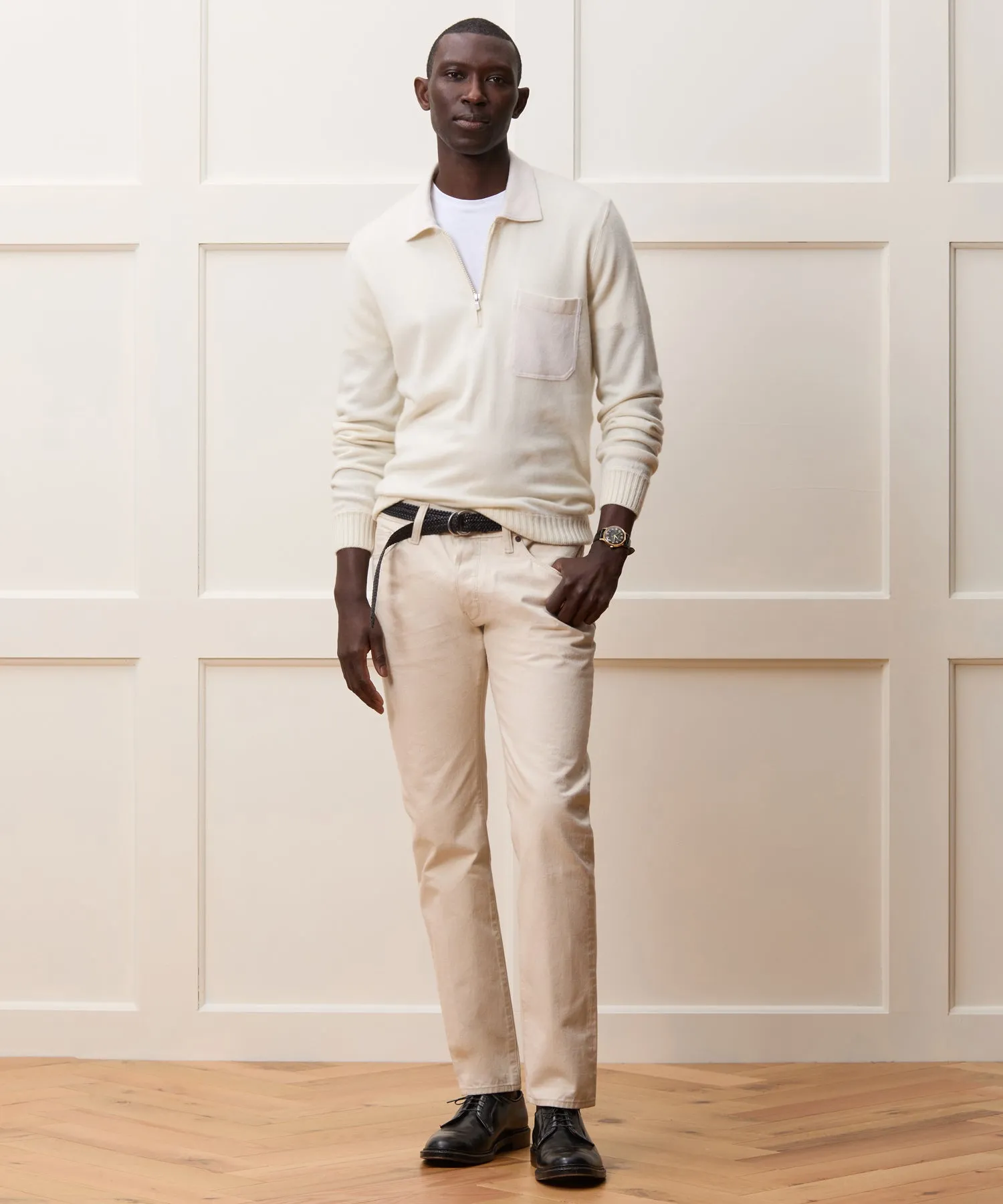Italian Cashmere Half-Zip Sweater Polo sold by Todd Snyder product image thumbnail 3