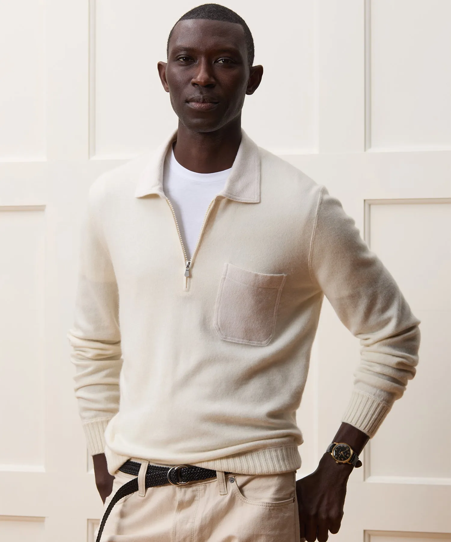 Italian Cashmere Half-Zip Sweater Polo sold by Todd Snyder product image thumbnail 2