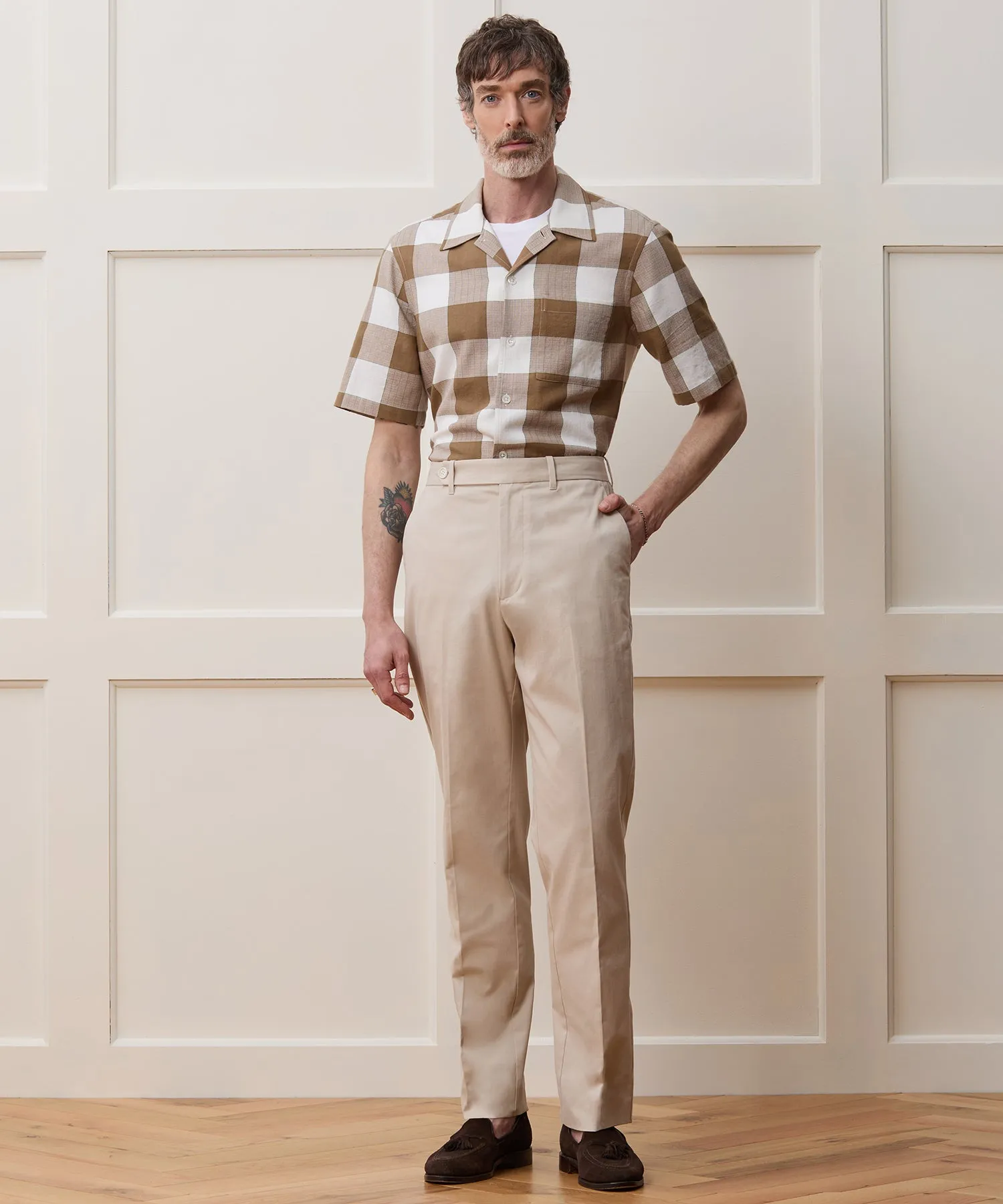 Cotton Check Camp Collar Shirt sold by Todd Snyder product image thumbnail 3