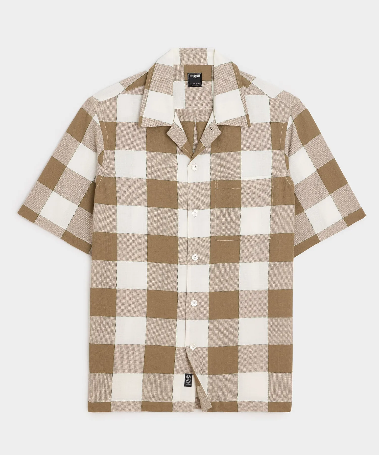Cotton Check Camp Collar Shirt sold by Todd Snyder