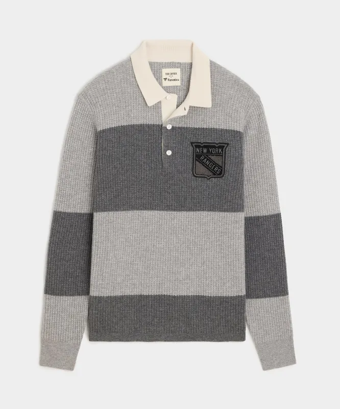 Todd Snyder by Fanatics for NHL New York Rangers Cashmere Rugby made by Todd Snyder