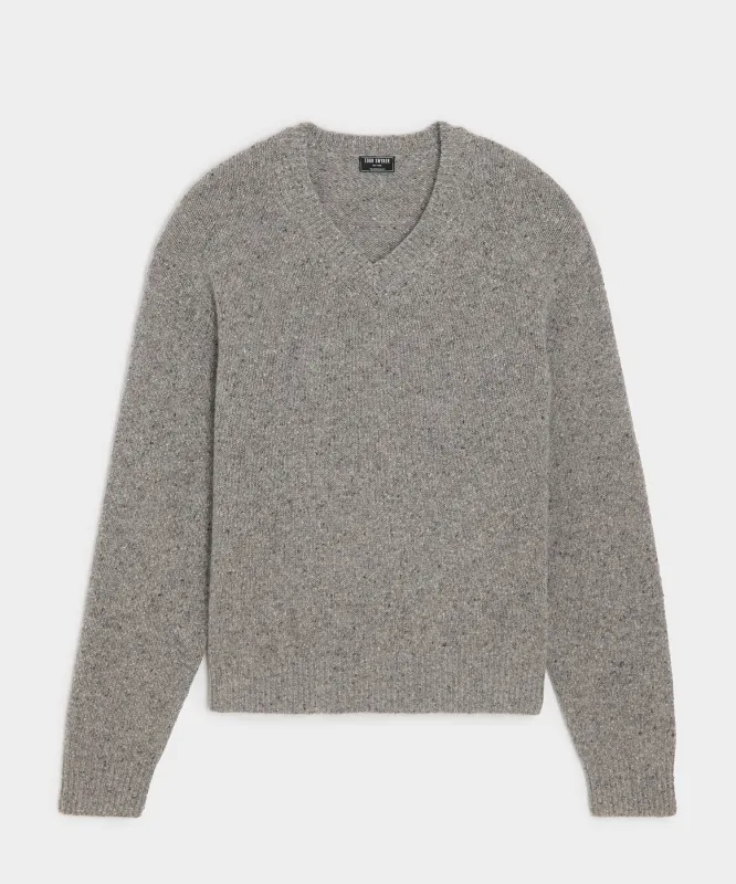 Donegal Cashmere V-Neck Sweater sold by Todd Snyder