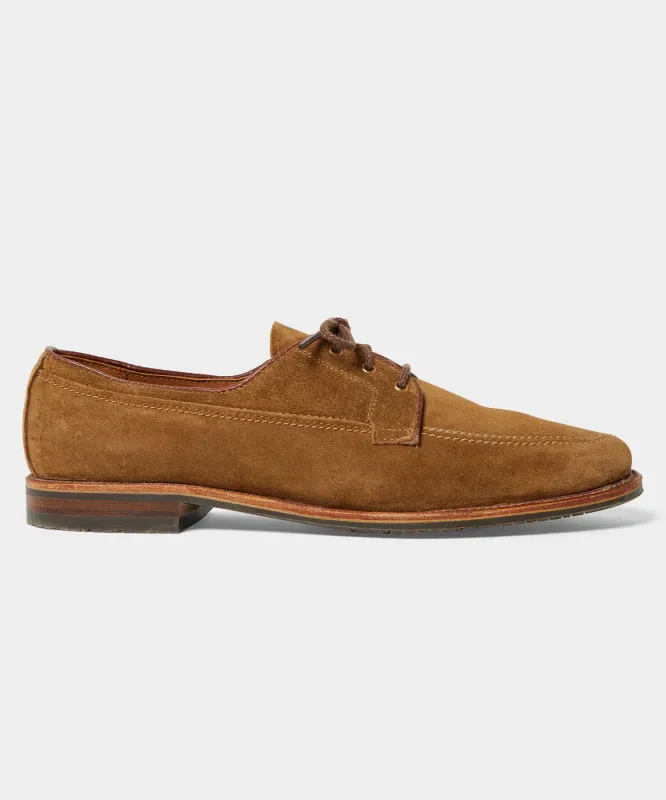 Alden Mocc Toe Suede Blucher sold by Todd Snyder