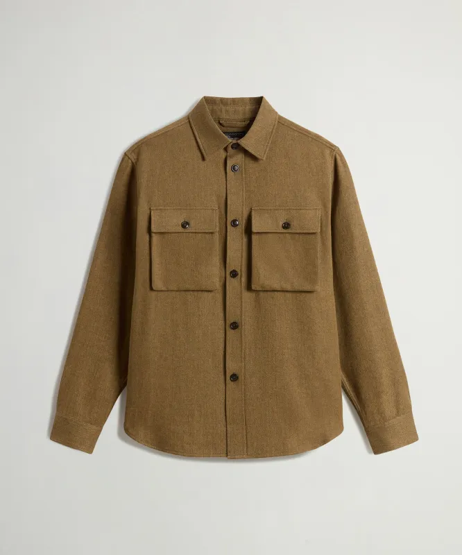 Todd Snyder x Woolrich Linen-Cashmere Overshirt sold by Todd Snyder