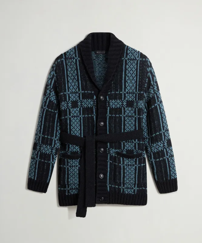 Todd Snyder x Woolrich Belted Wool-Alpaca Cardigan sold by Todd Snyder
