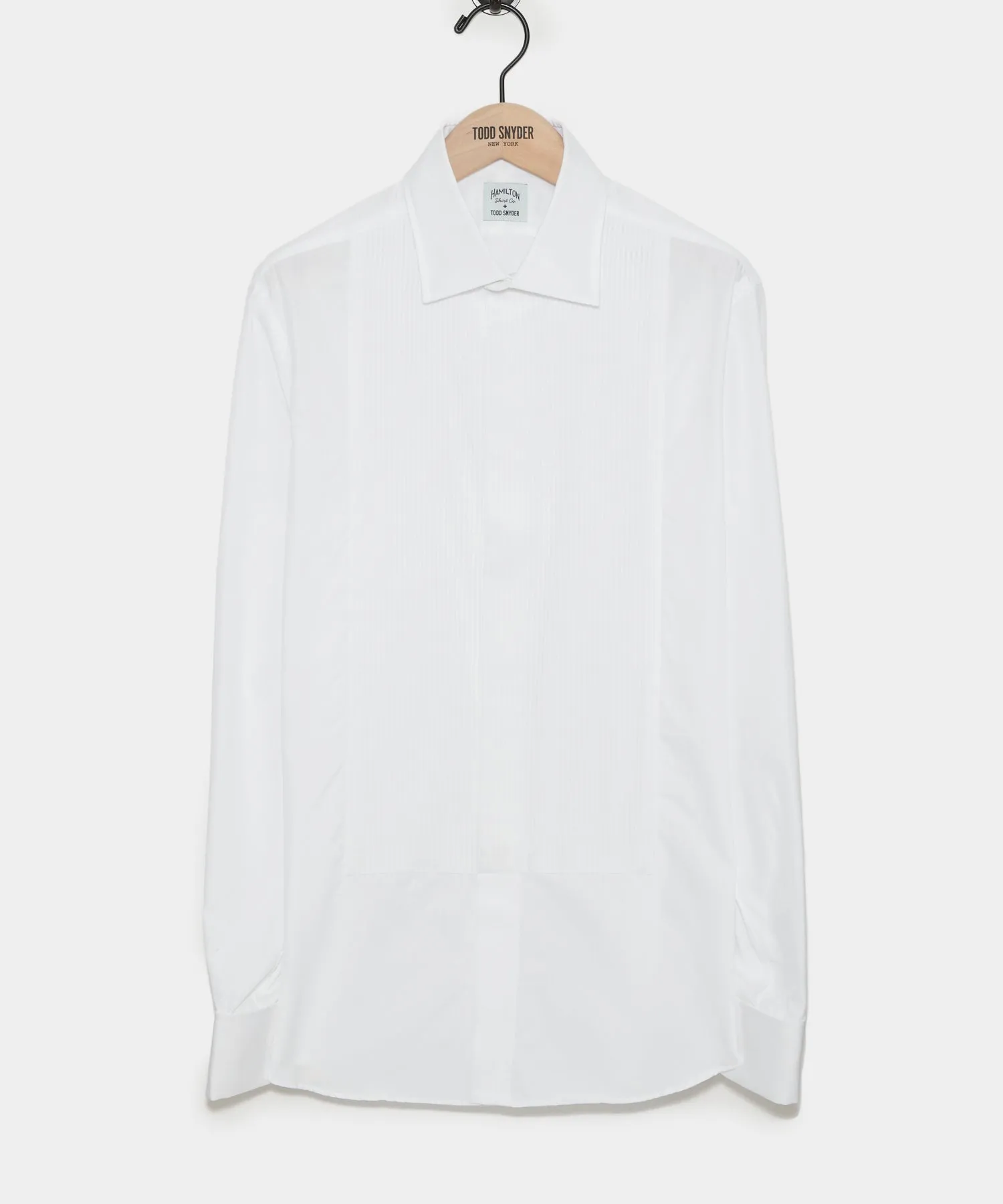 Hamilton + Todd Snyder Cotton Pleated Spread Collar Tuxedo Shirt sold by Todd Snyder product image thumbnail 2