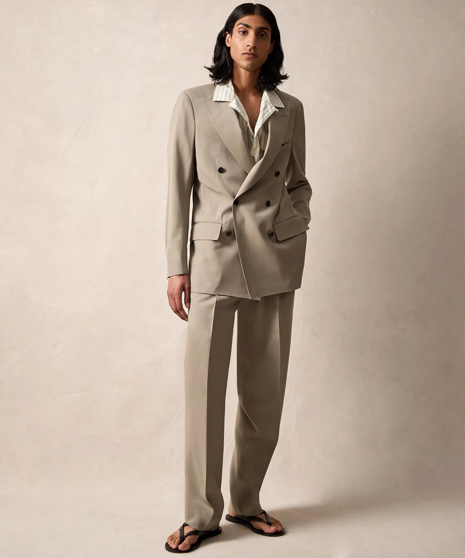 Italian Gabardine Wythe Jacket in Stone sold by Todd Snyder product image thumbnail 5