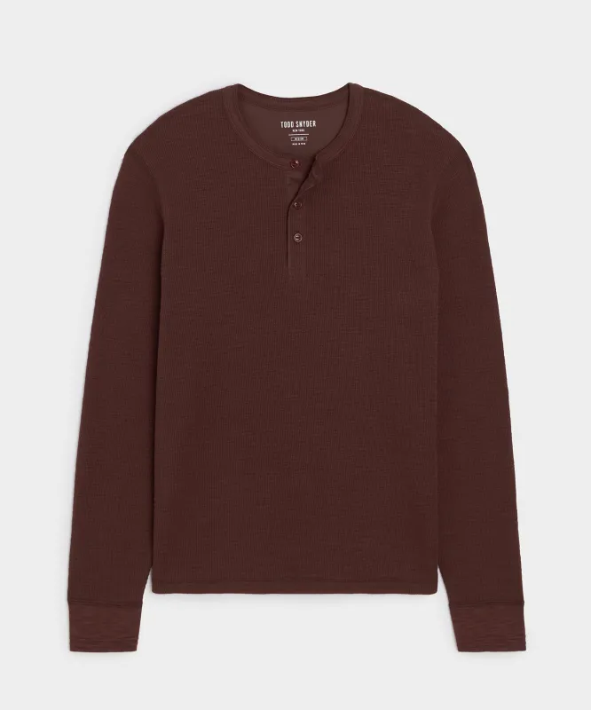 Lightweight Mini Waffle Henley sold by Todd Snyder
