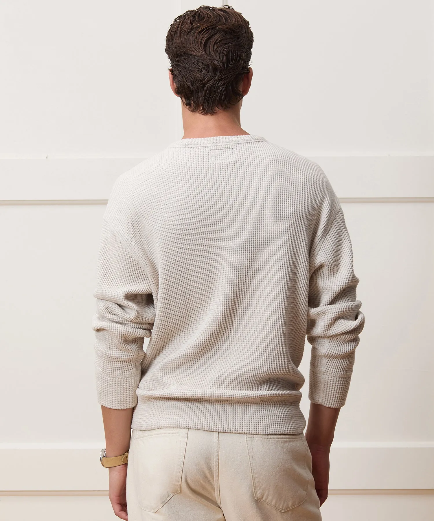 Portuguese Cotton Waffle Crewneck sold by Todd Snyder product image thumbnail 5