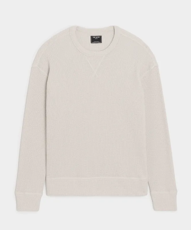 Portuguese Cotton Waffle Crewneck sold by Todd Snyder