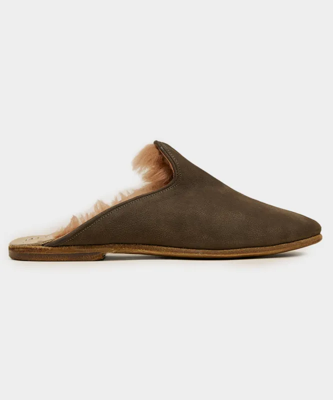 Sabah Baba Shearling Slide sold by Todd Snyder
