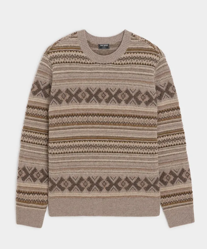 Merino Fair Isle Crewneck Sweater sold by Todd Snyder