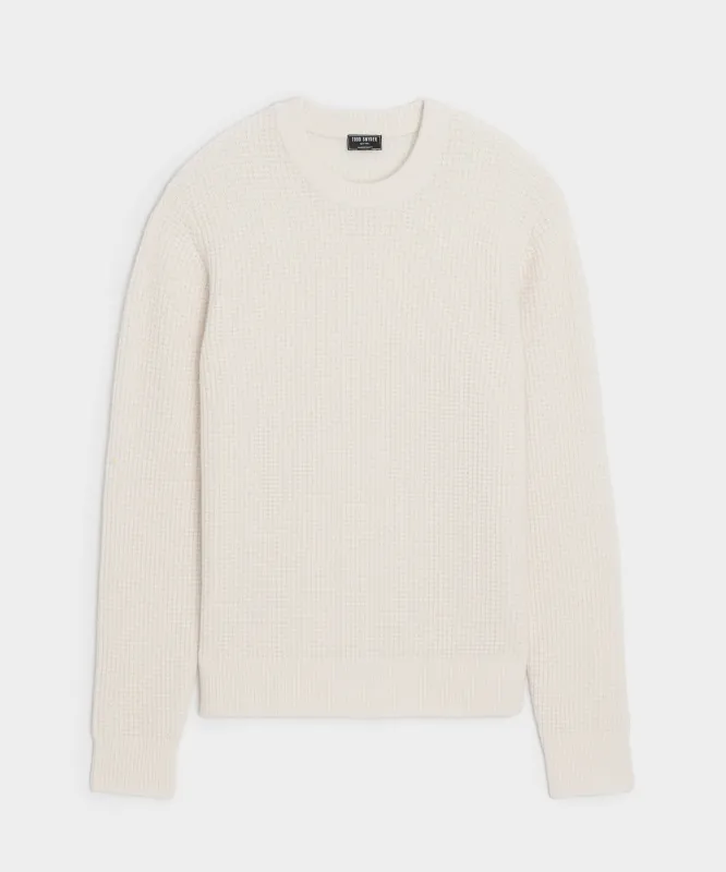 Waffle Cashmere Crewneck Sweater sold by Todd Snyder