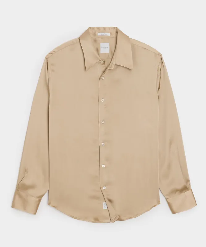 Italian Satin Big Shirt sold by Todd Snyder