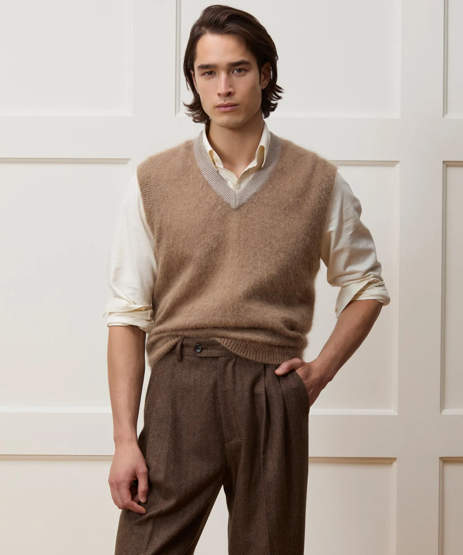 Italian Mohair Sweater Vest sold by Todd Snyder product image thumbnail 2