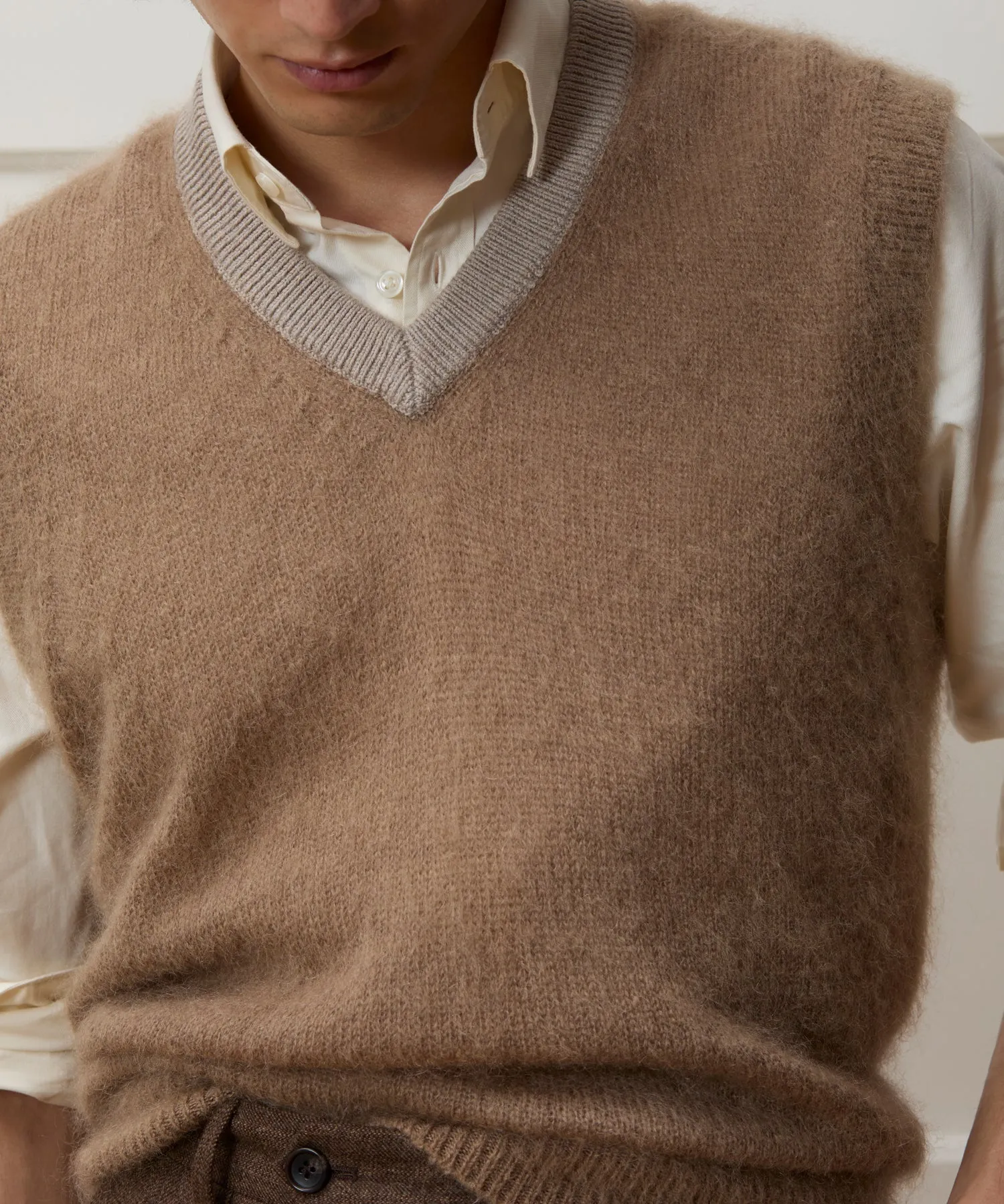 Italian Mohair Sweater Vest sold by Todd Snyder product image thumbnail 4