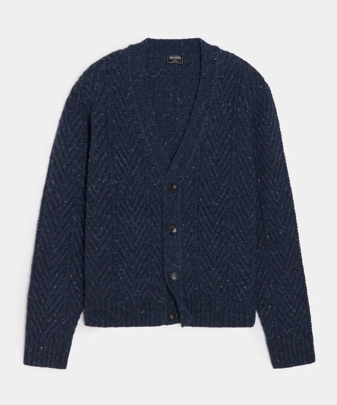 Donegal Cable Knit Cardigan sold by Todd Snyder