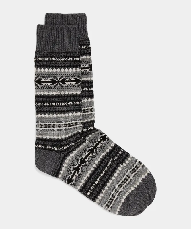Cotton Fair Isle Sock made by Todd Snyder