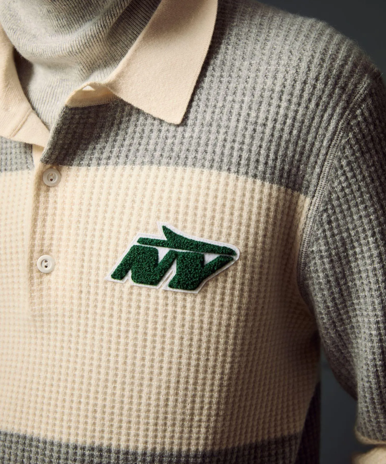 Todd Snyder by Fanatics for NFL Jets Cashmere Rugby Sweater sold by Todd Snyder product image thumbnail 3