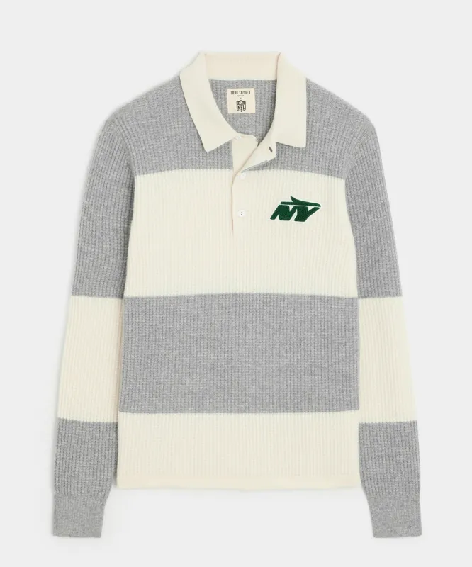 Todd Snyder by Fanatics for NFL Jets Cashmere Rugby Sweater sold by Todd Snyder