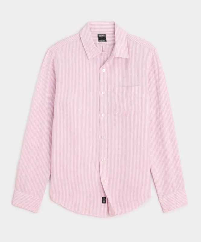 Slim Sea Soft Irish Linen Point Collar Shirt sold by Todd Snyder