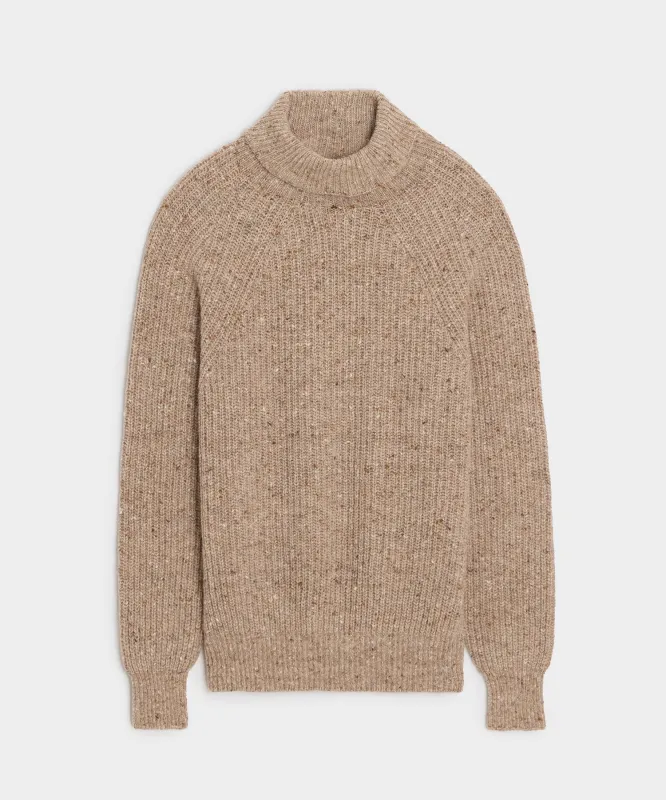 Inis Meáin Merino-Cashmere Boatbuilder Turtleneck in Tan sold by Todd Snyder