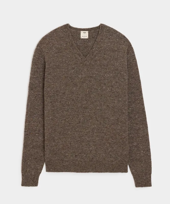 Inis Meáin Merino-Cashmere V-Neck Sweater sold by Todd Snyder