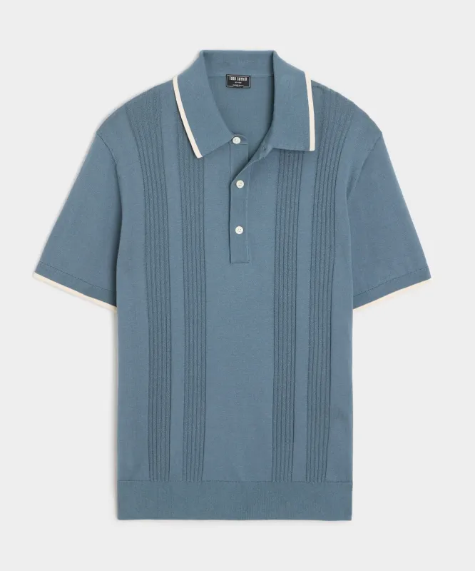 Silk-Cotton Tipped Sweater Polo sold by Todd Snyder